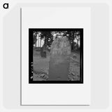 Tombstone in a red clay cemetery - Dorothea Lange Poster.