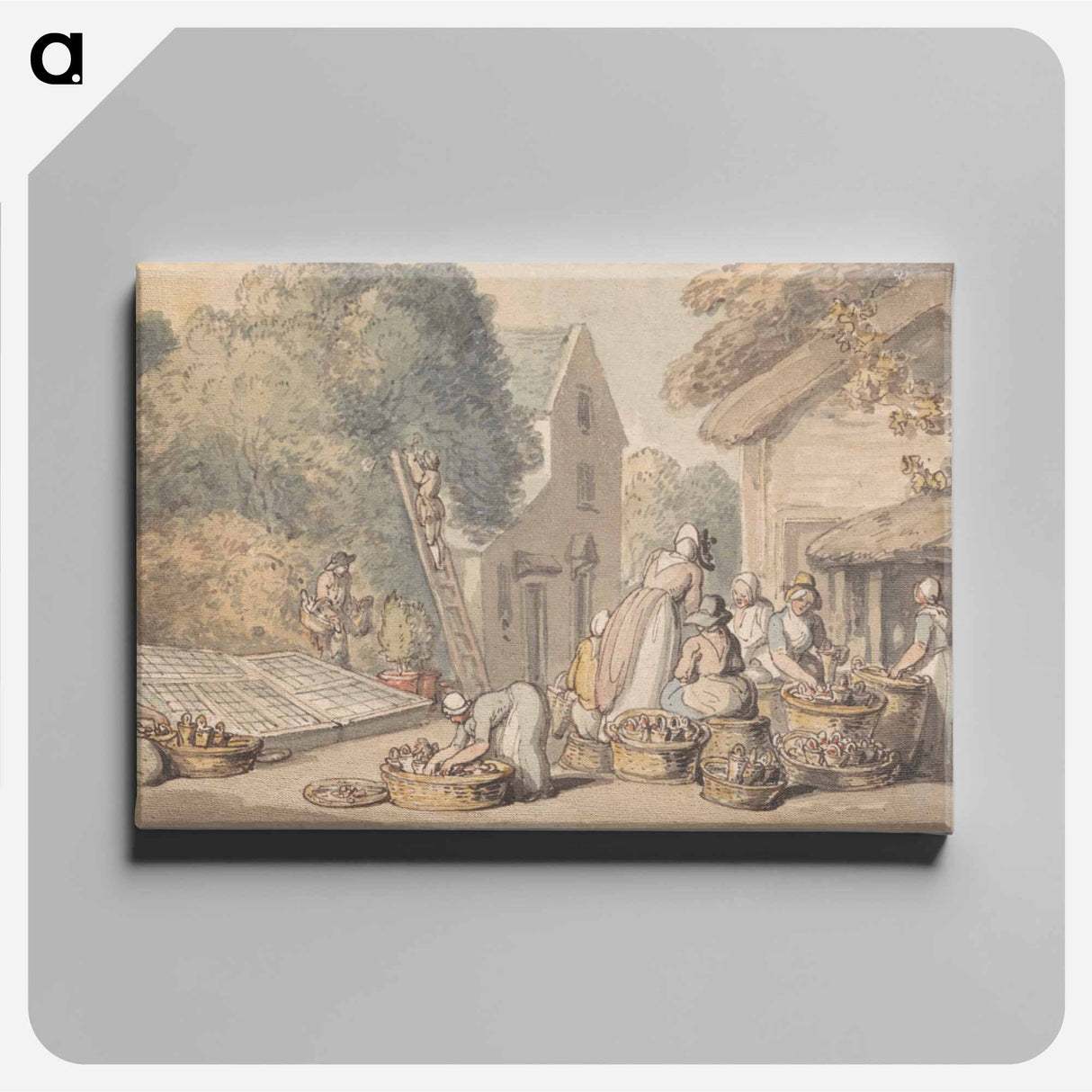 アートパネル-Picking Mulberries
 - イェール大学アートギャラリー Canvas.