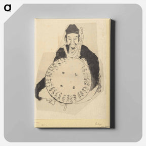 アートパネル-Portrait of the Poet Matsuo Bashō - 葛飾 北斎 Canvas.