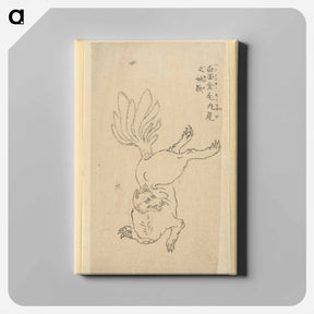 アートパネル-Nine-Tailed Golden Fox - 葛飾 北斎 Canvas.