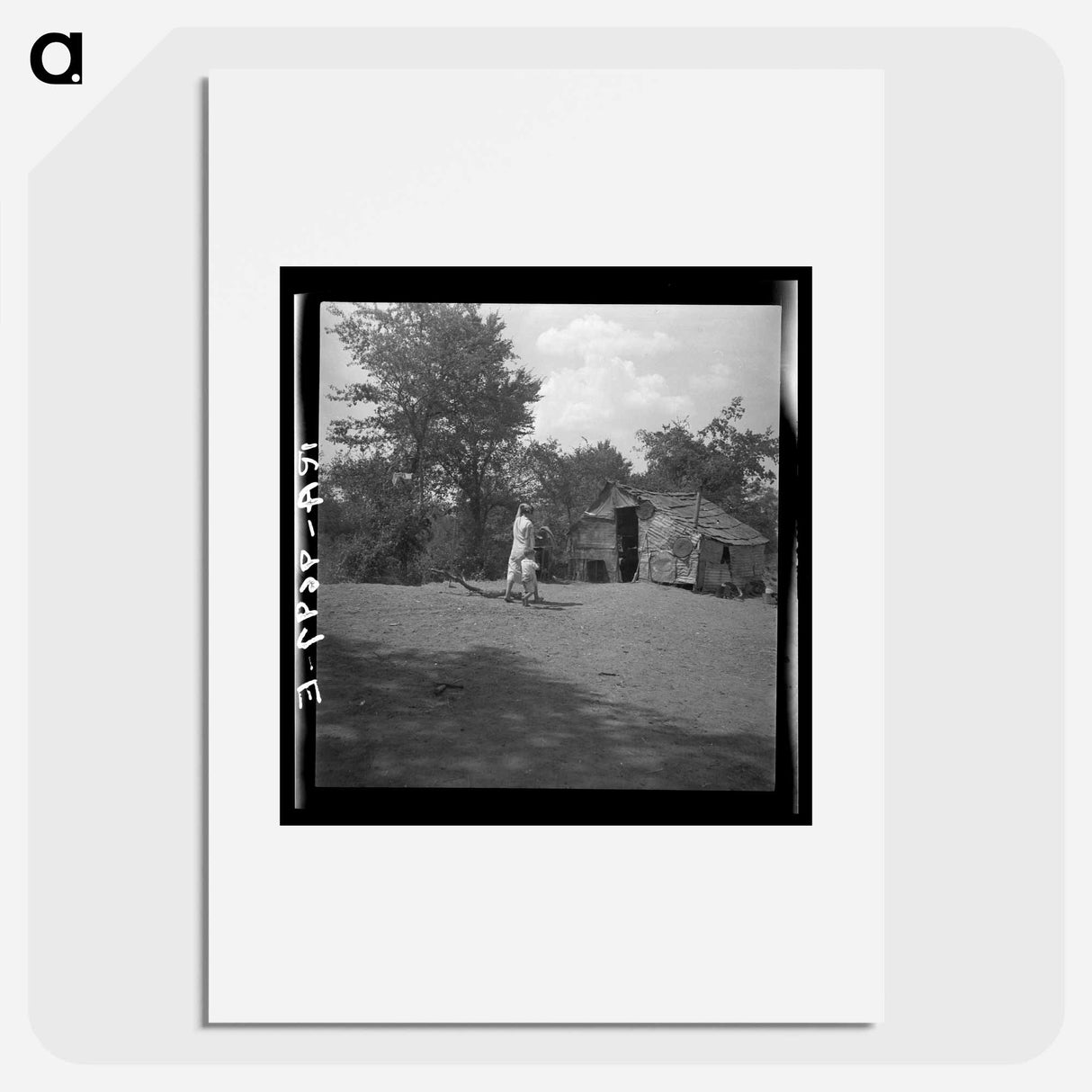 The home of a family in Oklahoma County. Elm Grove, Oklahoma. - Dorothea Lange Poster.