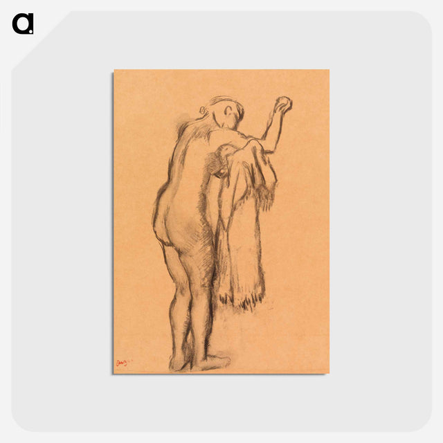 アートポストカード-Bather Drying Herself
 - バーンズ・コレクション Postcard.