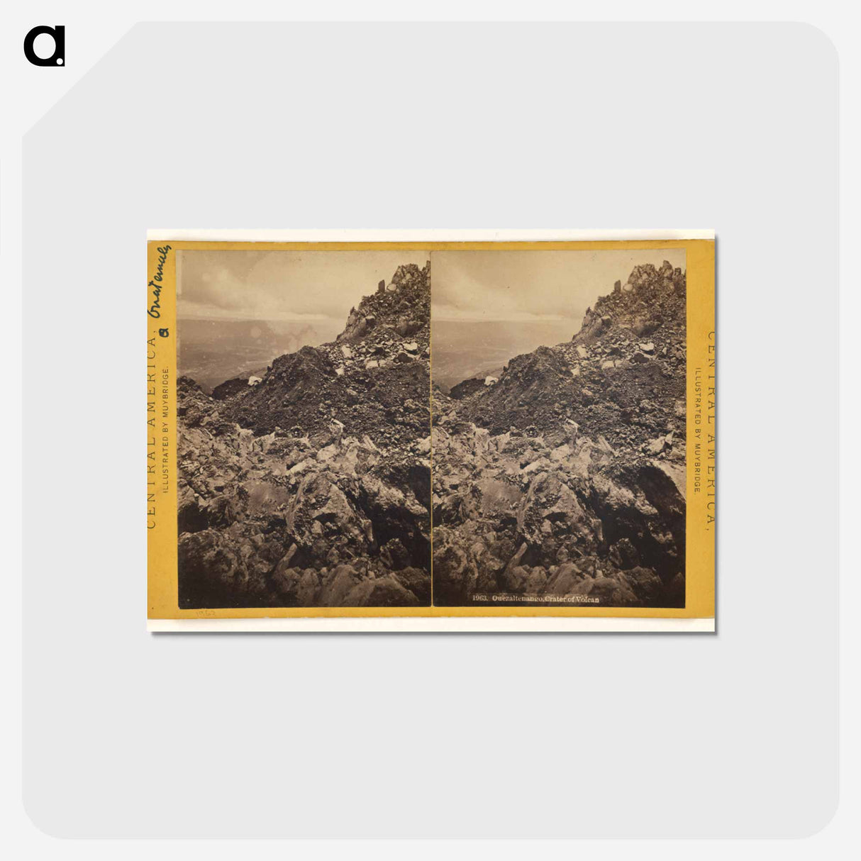 アートポストカード-Quezaltenango, Crater of Volcan
 - エドワード マイブリッジ Postcard.