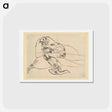 アートポストカード-Daikoku (God of Luck) with Radish - 葛飾 北斎 Postcard.