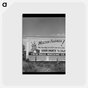 アートポストカード-Twin Falls County Sign
 - ラッセル リー Postcard.