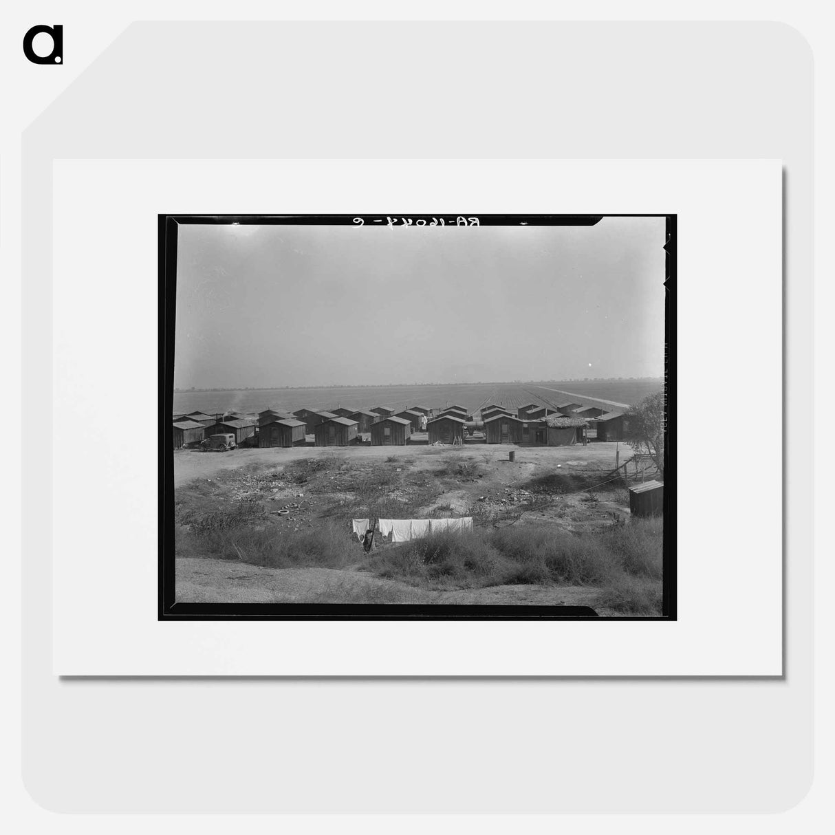 Company housing for Mexican cotton pickers - Dorothea Lange Poster.