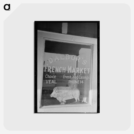 アートポストカード-Meat Market Window
 - ラッセル リー Postcard.