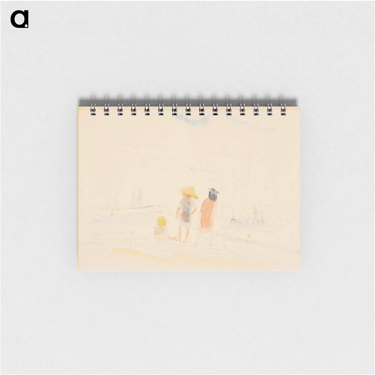 アートメモ帳-Two Women and Child on Beach
 - バーンズ・コレクション Memo.