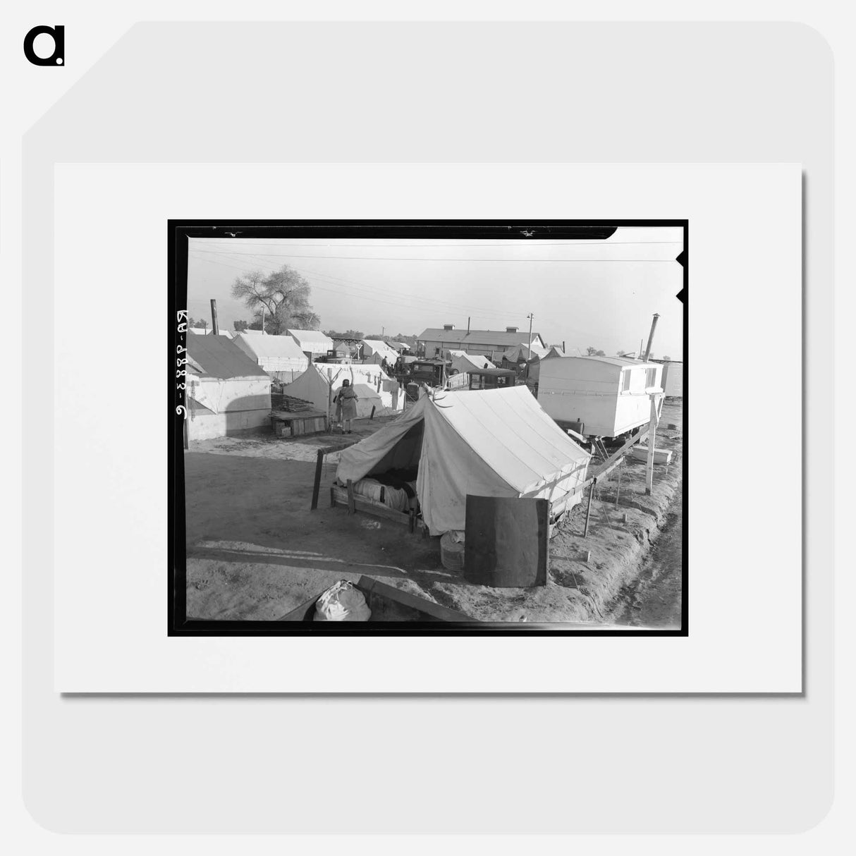 Section of Kern migrant camp, California - Dorothea Lange Poster.