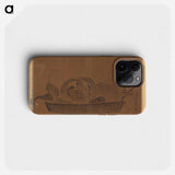 Daikoku, Juro, and Ebisu (Gods of Luck) - Katsushika Hokusai Phone Case.