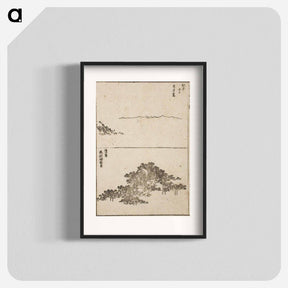 アートポスター-Seigetsushima in Hirado, Hizen; Great Pine Supported on Poles, Mutsu - 葛飾 北斎 Poster.