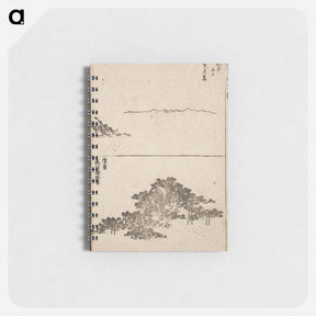 アートメモ帳-Seigetsushima in Hirado, Hizen; Great Pine Supported on Poles, Mutsu - 葛飾 北斎 Memo.