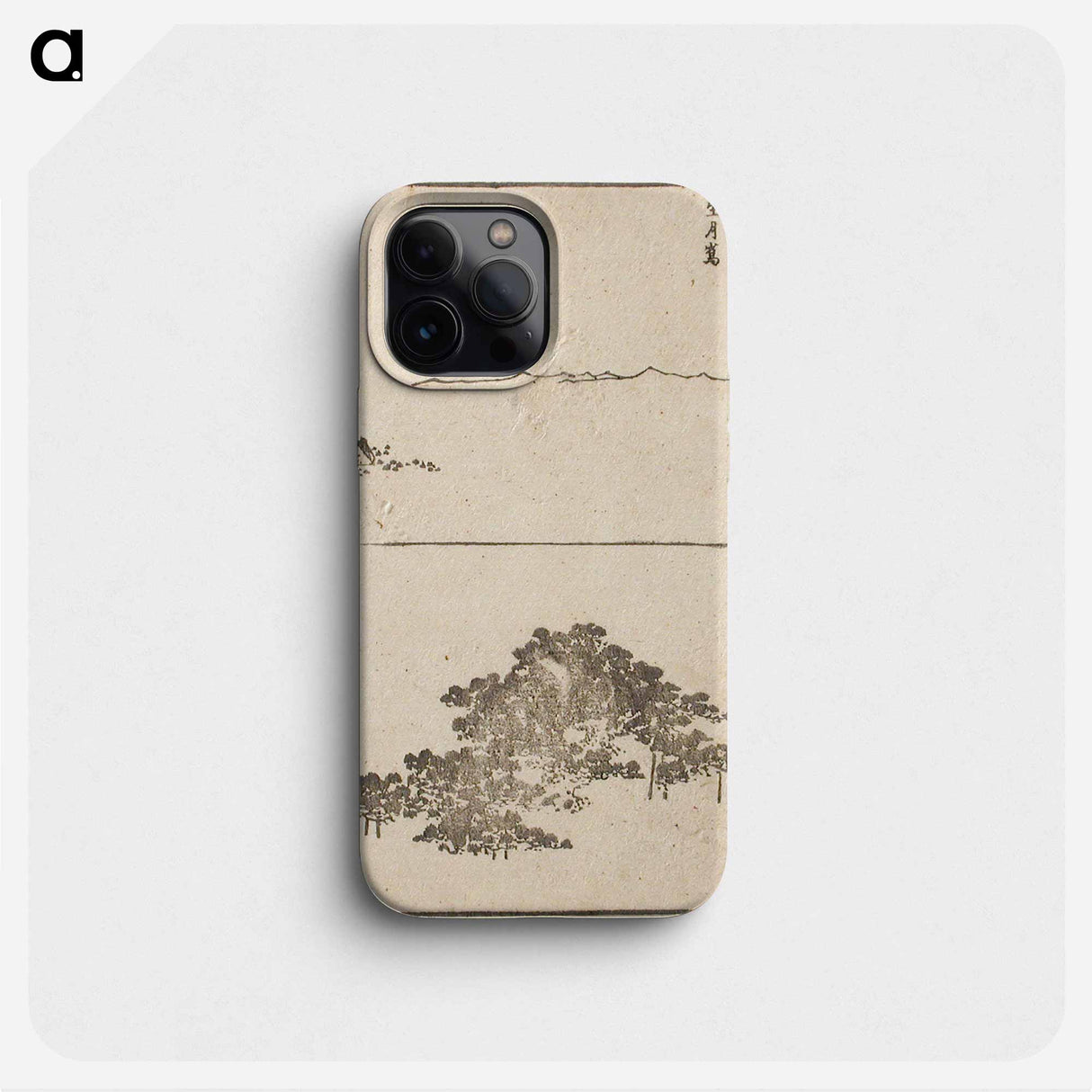 Seigetsushima in Hirado, Hizen; Great Pine Supported on Poles, Mutsu - 葛飾 北斎 Phone Case.