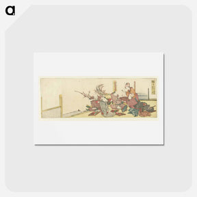 アートポストカード-De pleisterplaats Mariko by Katsushika Hokusai - 葛飾 北斎 Postcard.