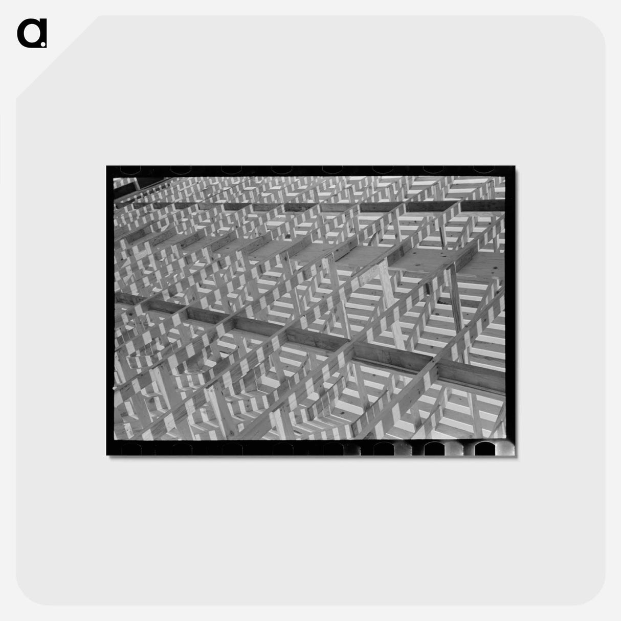 アートポストカード-Roof Trusses Interior
 - ラッセル リー Postcard.