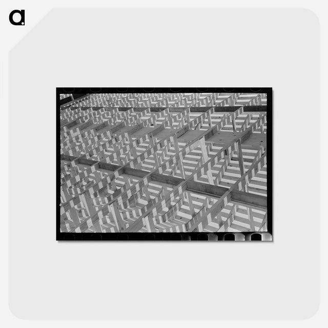 アートポストカード-Roof Trusses Interior
 - ラッセル リー Postcard.
