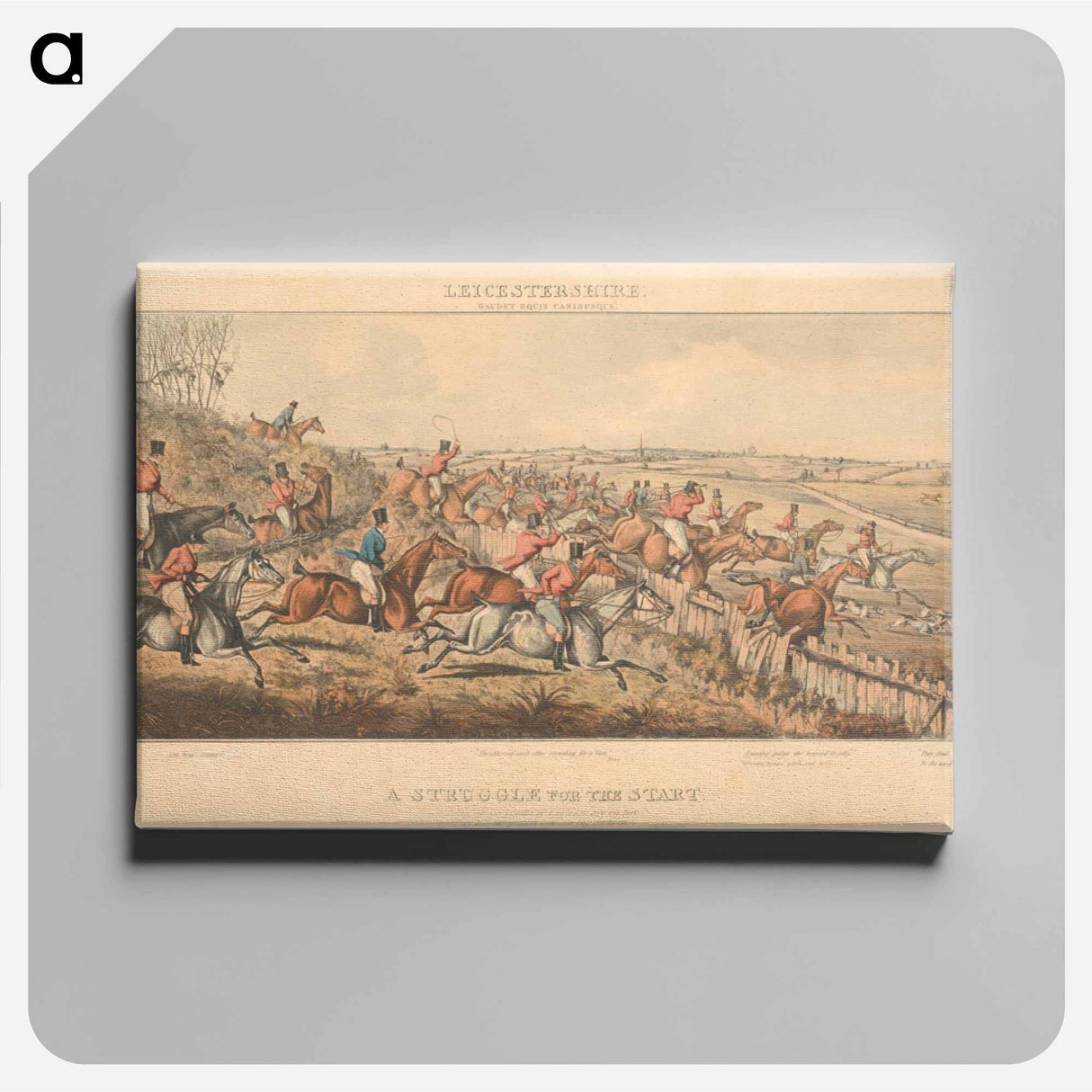 アートパネル-Fox Hunting [set of four]: Leicestershire 'Gaudet Equis Canisbusque'. No. 1. A Struggle for the Start
 - イェール大学アートギャラリー Canvas.