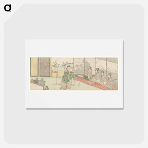 アートポストカード-Dance Performance - 葛飾 北斎 Postcard.