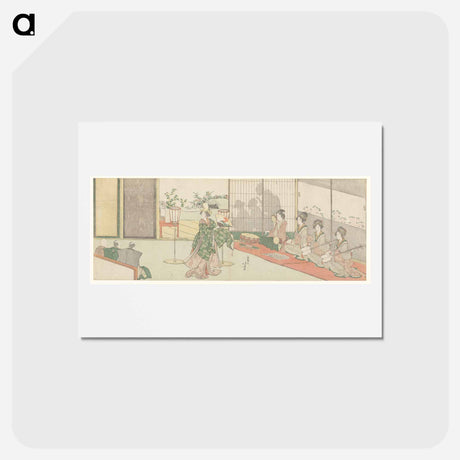 アートポストカード-Dance Performance - 葛飾 北斎 Postcard.