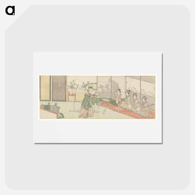 アートポストカード-Dance Performance - 葛飾 北斎 Postcard.