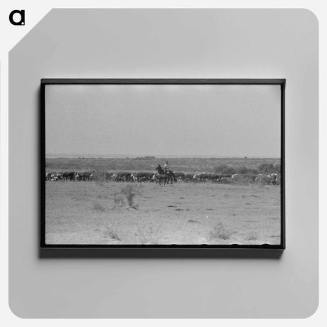アートパネル-Mules, Lake Dick Cooperative Association
 - ラッセル リー Canvas.