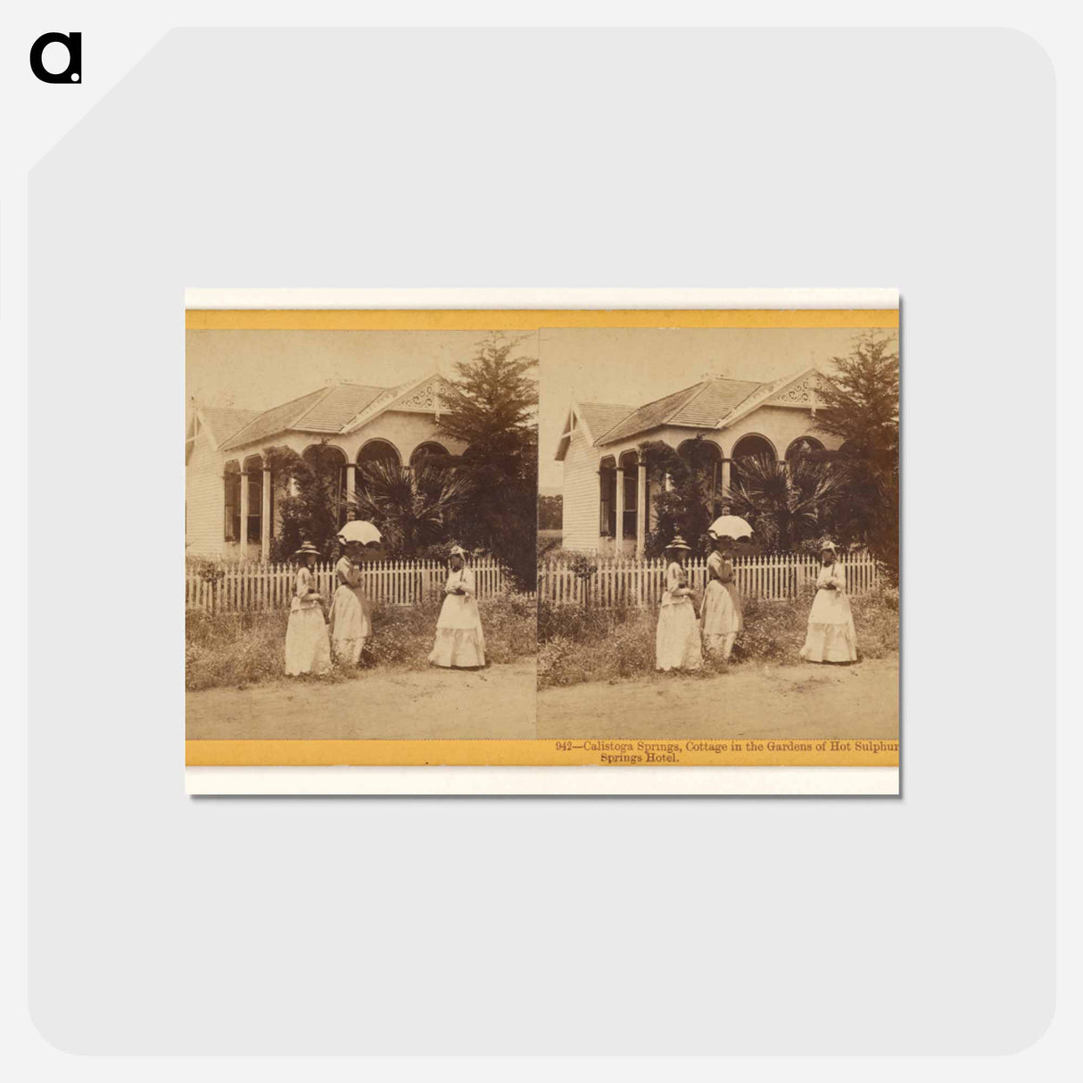 アートポストカード-Calistoga Springs, Cottage in the Gardens of Hot Sulphur Springs Hotel
 - エドワード マイブリッジ Postcard.