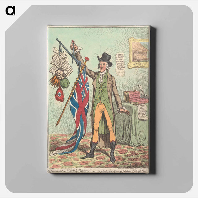 アートパネル-Improvement in Weights and Measures. - or - "Sir John Seeclear Discovering e/y Ballance of e/y Flag"
 - イェール大学アートギャラリー Canvas.