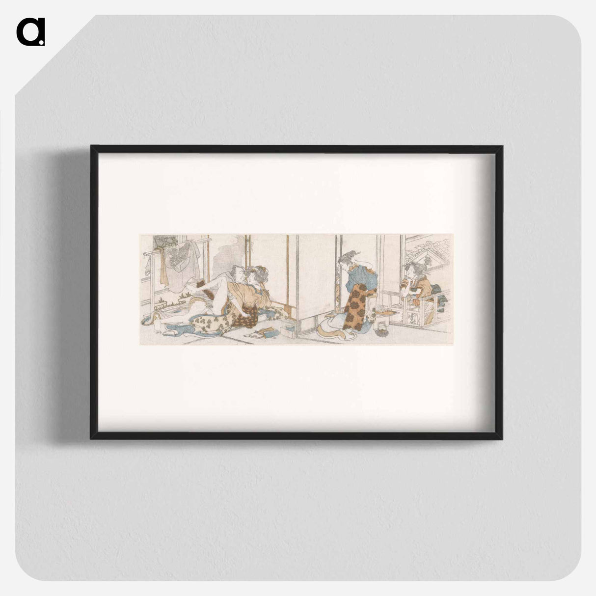 Lifedespaar bespied - Katsushika Hokusai Poster.
