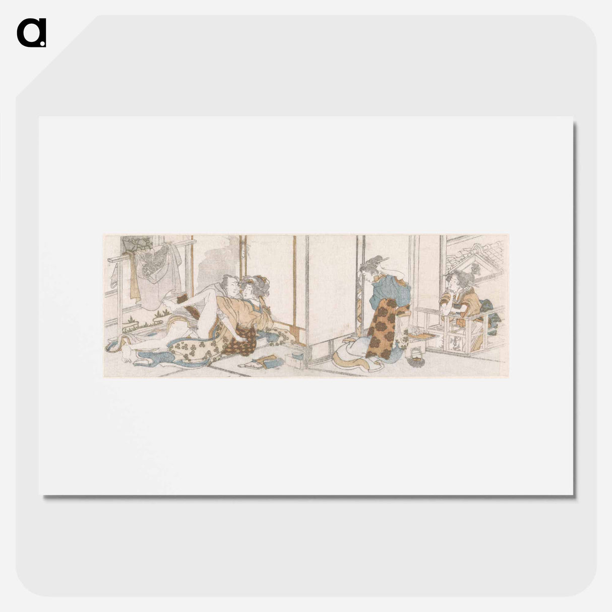 Lifedespaar bespied - Katsushika Hokusai Poster.