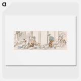 Lifedespaar bespied - Katsushika Hokusai Poster.