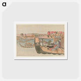 アートポストカード-Boating on Sumida river - 葛飾 北斎 Postcard.