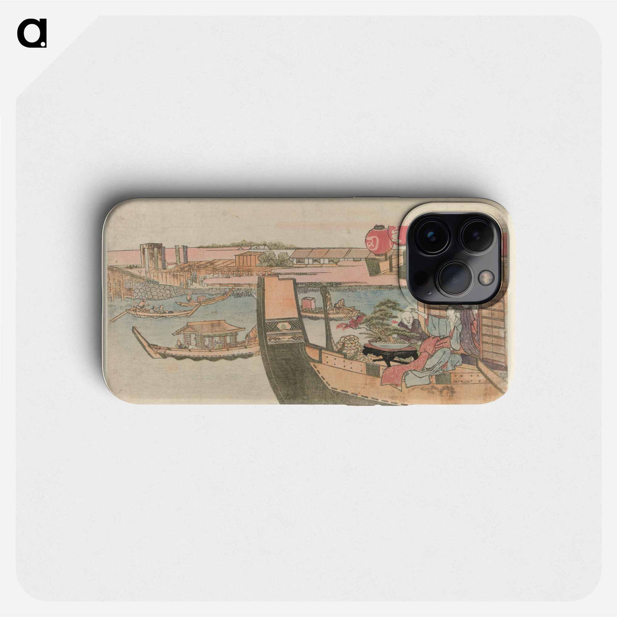 Boating on Sumida river - Katsushika Hokusai Phone Case.