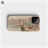 Boating on Sumida river - 葛飾 北斎 Phone Case.