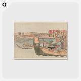 アートポストカード-Boating on Sumida river - 葛飾 北斎 Postcard.