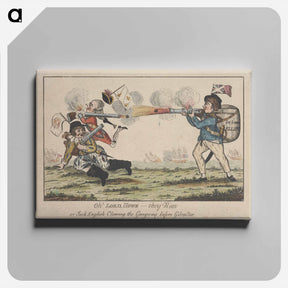 アートパネル-Oh! Lord, Howe - They Run, - Or - Jack English Clearing the Gangway before Gibralter
 - イェール大学アートギャラリー Canvas.