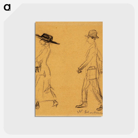 アートポストカード-Man Following Woman
 - バーンズ・コレクション Postcard.