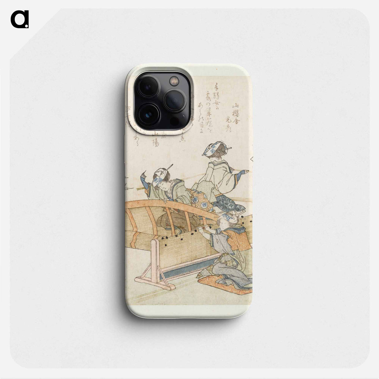 Bamboescherm schelp - Katsushika Hokusai Phone Case.