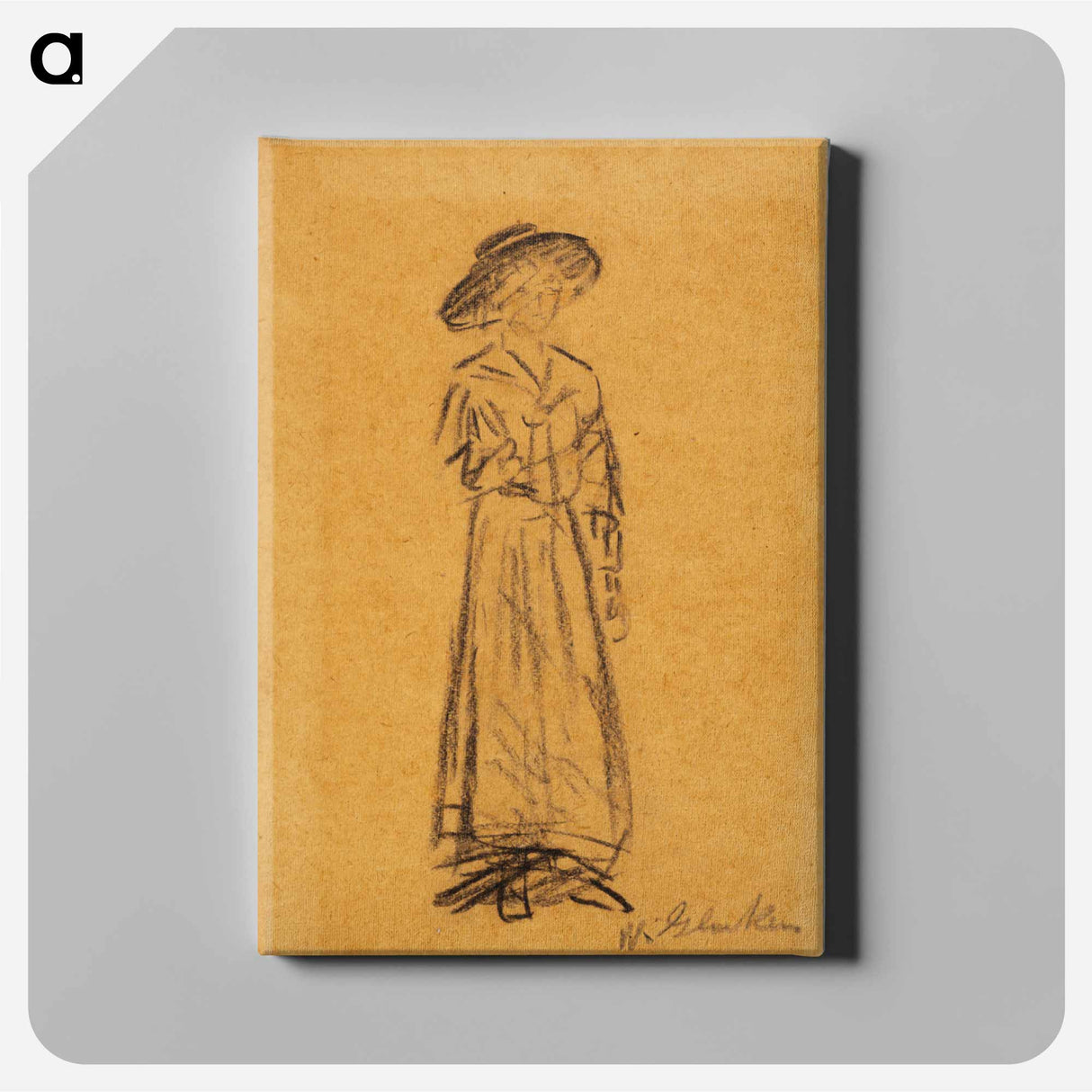 アートパネル-Woman with Broad-Brimmed Hat
 - バーンズ・コレクション Canvas.