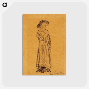 アートポストカード-Woman with Broad-Brimmed Hat
 - バーンズ・コレクション Postcard.
