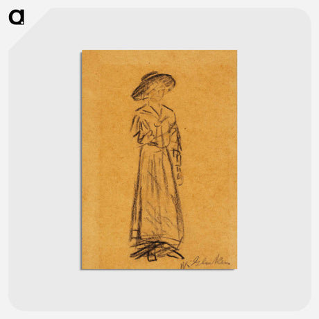 アートポストカード-Woman with Broad-Brimmed Hat
 - バーンズ・コレクション Postcard.