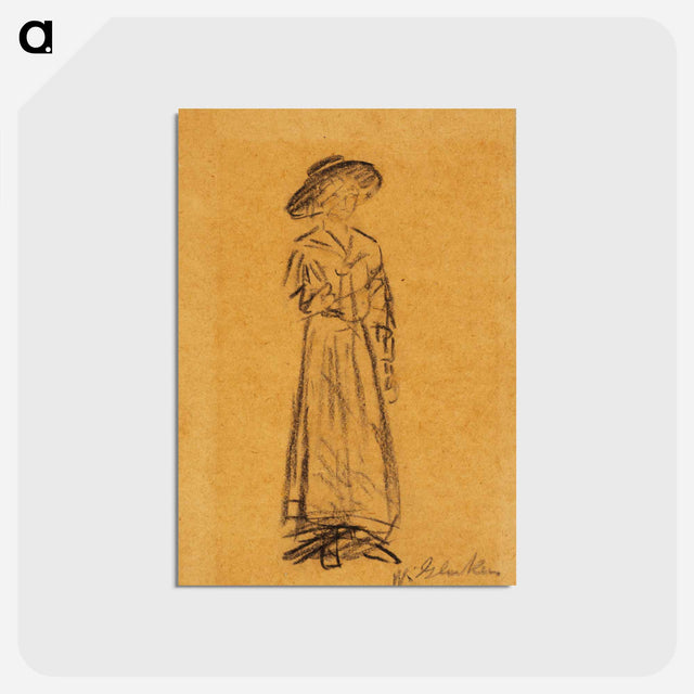 アートポストカード-Woman with Broad-Brimmed Hat
 - バーンズ・コレクション Postcard.