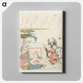 アートパネル-Zoetwater mossel - 葛飾 北斎 Canvas.
