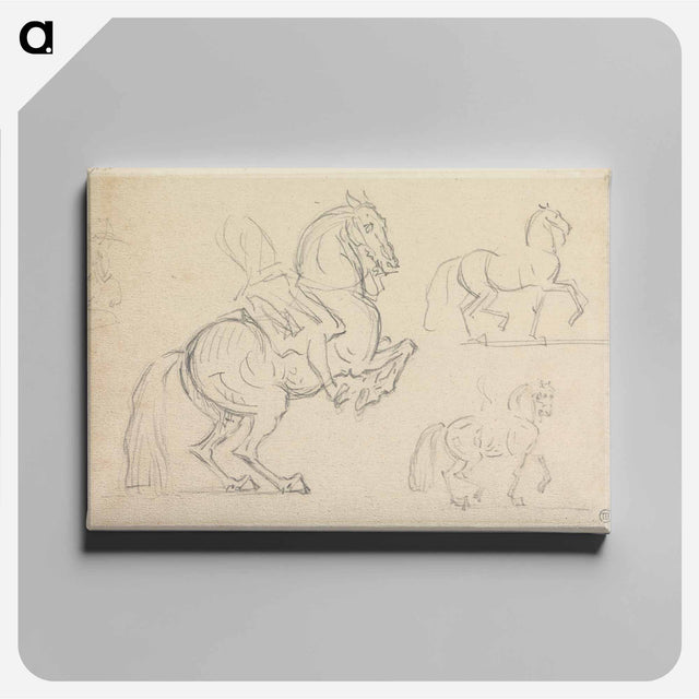 アートパネル-Schooling Horses: Three Studies on a Page
 - イェール大学アートギャラリー Canvas.