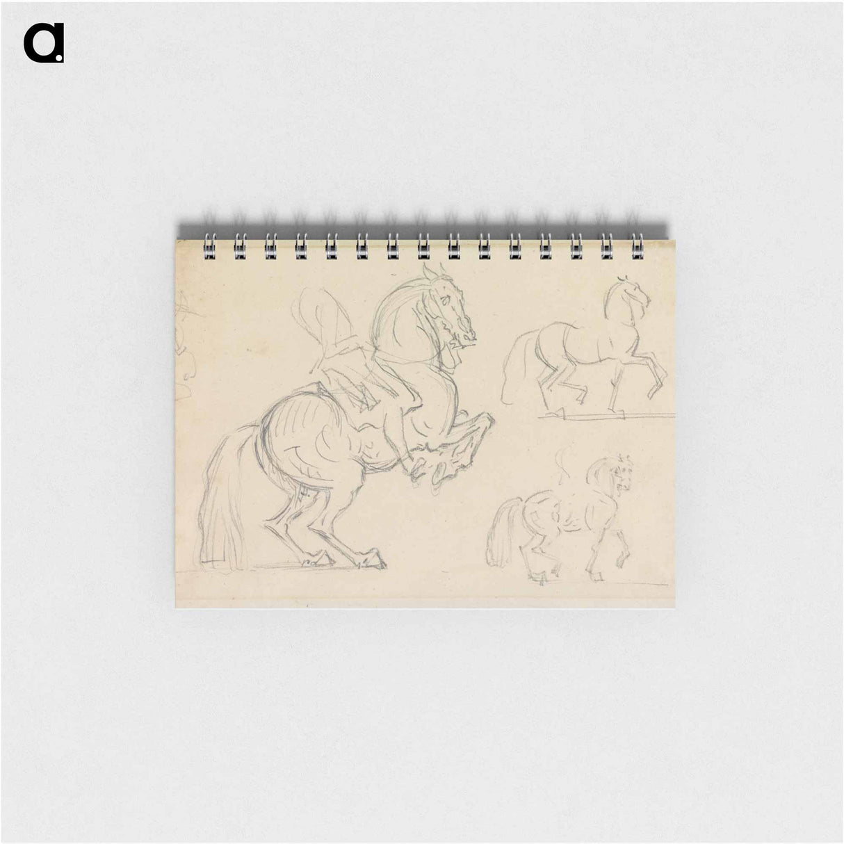 アートメモ帳-Schooling Horses: Three Studies on a Page
 - イェール大学アートギャラリー Memo.