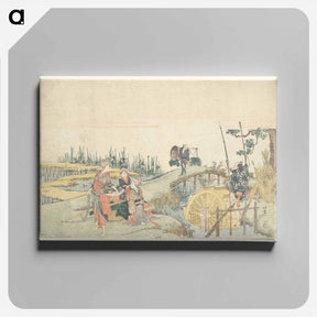 アートパネル-Planting Rice - 葛飾 北斎 Canvas.