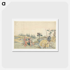 アートポストカード-Planting Rice - 葛飾 北斎 Postcard.