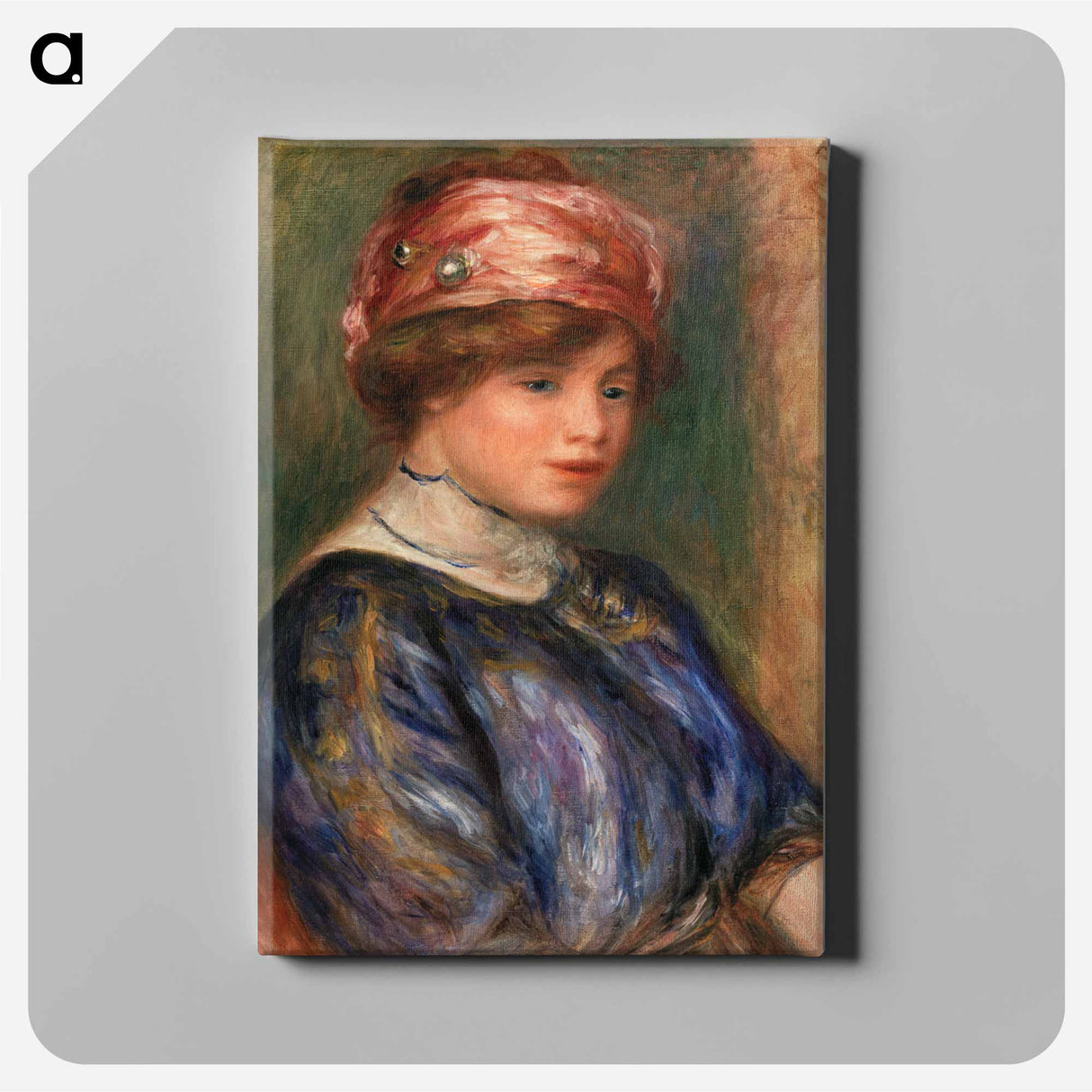 アートパネル-Young Woman in Blue
 - バーンズ・コレクション Canvas.