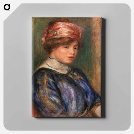 アートパネル-Young Woman in Blue
 - バーンズ・コレクション Canvas.