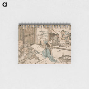 アートメモ帳-Chasing Out Demons at Lunar New Year - 葛飾 北斎 Memo.