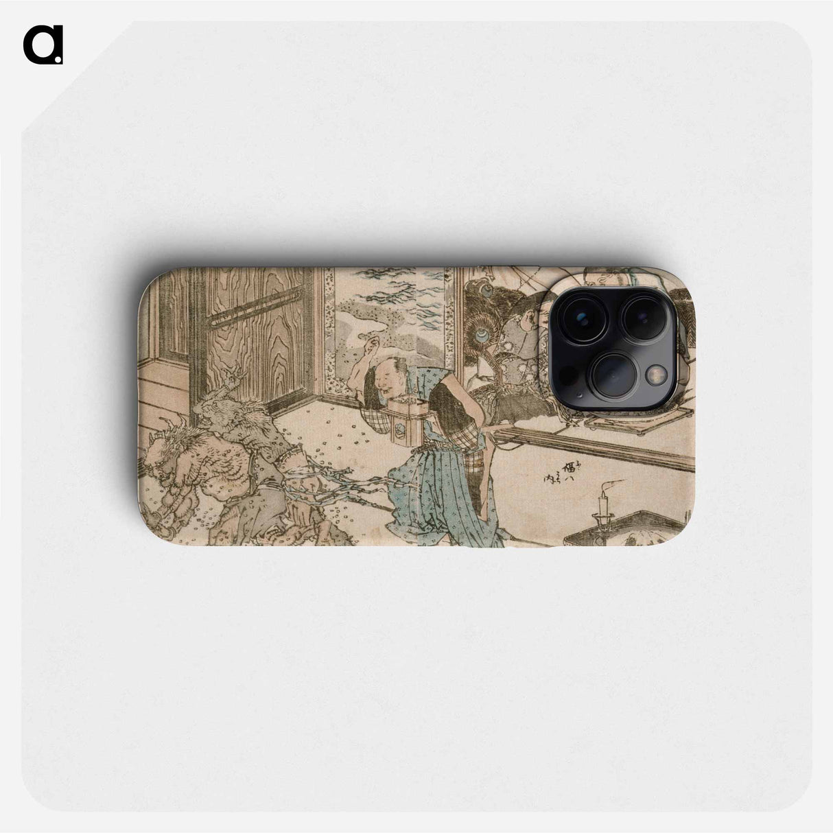 Chasing Out Demons at Lunar New Year - Katsushika Hokusai Phone Case.